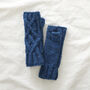Fair Trade Cable Knit Wool Lined Wristwarmer Gloves, thumbnail 4 of 12