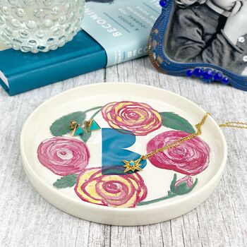 Personalised Birth Flower Porcelain Trinket Dish, 3 of 9