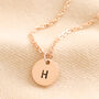 Personalised Sterling Silver Initial Disc Necklace, thumbnail 3 of 5