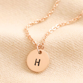Personalised Sterling Silver Initial Disc Necklace, 3 of 5