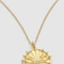 14 K Gold Sunburst Snake Pendant Necklace, thumbnail 2 of 3