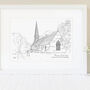Personalised Christening Venue Sketch Gift, thumbnail 4 of 10