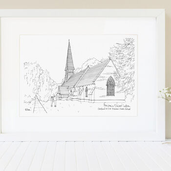 Personalised Christening Venue Sketch Gift, 4 of 10