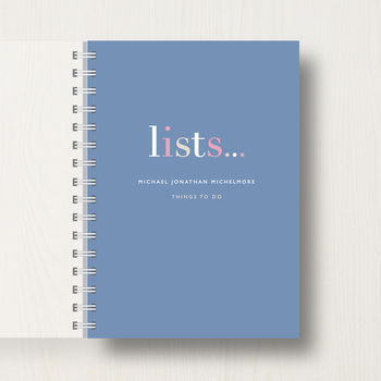 Personalised 'Lists' Journal Or Notebook, 6 of 10
