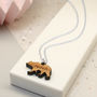 Personalised Wooden Bear Silhouette And Name Necklace, thumbnail 2 of 2