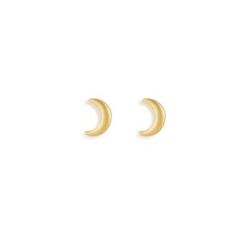 Luna Gold 14k Gold Vermeil Stud Earrings, 3 of 5
