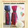 Custom Fabric Wine Bottle Gift Bag With Ribbon, thumbnail 2 of 12