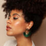 Celeste Green – Art Deco Silky Tassels And Deco Brass Statement Dangle Earrings, thumbnail 1 of 3