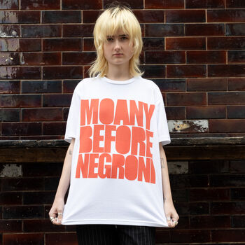 Negroni Cocktail Slogan T Shirt In White, 2 of 5