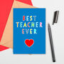 Best Teacher Ever Large Size Card, thumbnail 1 of 2