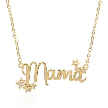 Mama Star Pendant Necklace 18 K Gold Plated, 3 of 7