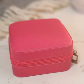 Stocking Filler Portable Jewellery Box Pink, 4 of 8