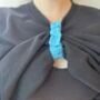 Breastfeeding Scrunchie Light Blue Cotton, thumbnail 1 of 4