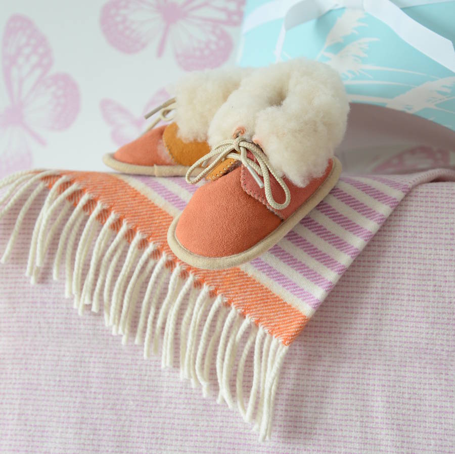 Baby Blanket And Bootee Gift Set By Atlantic Blankets