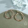 Large Mobius Hoop Earrings In Sterling Silver, thumbnail 5 of 12