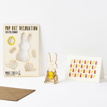 Pop Out Easter Bunny Greeting Card, 2 of 2