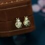 Sterling Silver Cute Little Ladybird Stud Earrings, thumbnail 7 of 12