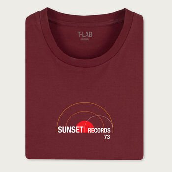 Sunset Records Retro Mens T Shirt, 2 of 7