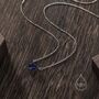 Sapphire Blue Cz Heart Pendant Necklace, thumbnail 5 of 11