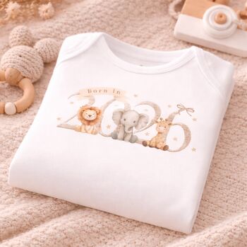 Born In 2026 Baby Sleepsuit New Baby Gift, 4 of 4