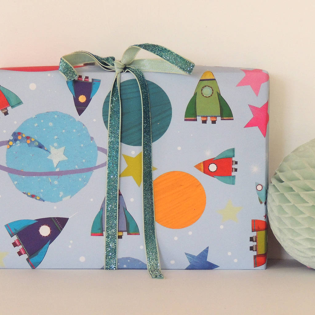 space gift wrap two sheets by kali stileman publishing