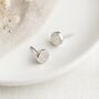Sterling Silver Hammered Disc Stud Earrings – 5mm, thumbnail 1 of 4