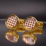 Gold Cufflinks Vintage Gold Mens Gift, thumbnail 1 of 5