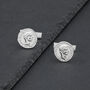 Caesar Cufflink In Sterling Silver, thumbnail 1 of 2