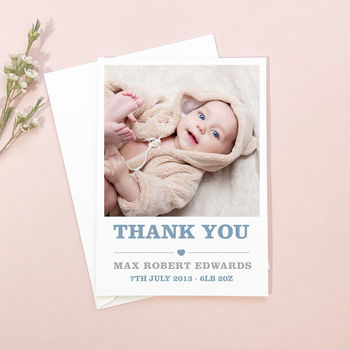 New Baby Heart Motif Thank You Cards By Project Pretty ...