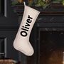 Personalised Nordic Grey Piped Christmas Stocking, thumbnail 1 of 8