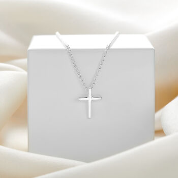 Girl's Sterling Silver Cross Necklace | Two Styles, 5 of 7