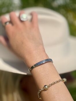 Personalised Memorial Bangle Ashes Urn Bracelet, 3 of 12