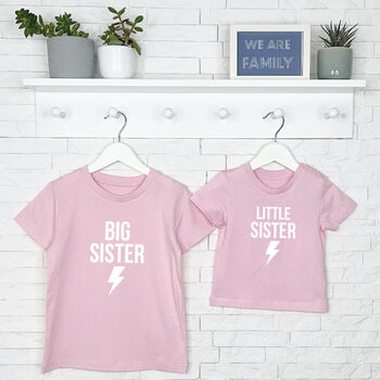 Lightning Bolt Brother And Sister Sibling T Shirt Set, 4 of 5