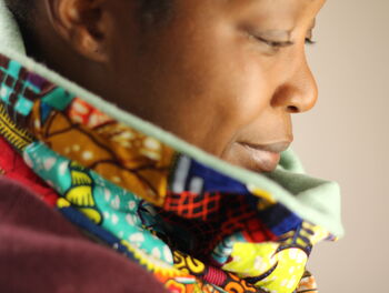 African Patchwork Organic Cotton Fleece Snood Scarf, 2 of 9