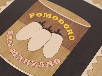 Pomodoro San Marzano Tomatoes Wooden Wall Art, 4 of 9