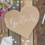 Kraft Heart Shaped Wedding Day Guestbook, thumbnail 1 of 4