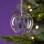 Personalised Birthstone Christmas Tree Dome Bauble, thumbnail 1 of 4