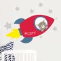 Rocket Name Fabric Wall Stickers, thumbnail 1 of 5