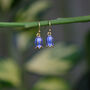 Bluebell Flower Single Drop Hook Earring, Gold Tone, thumbnail 1 of 3