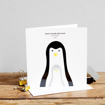 Build Your Own Mum Penguin Mother's Day Card, 2 of 8