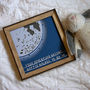 Personalised Papercut Moon Picture In Oak Frame, thumbnail 6 of 6