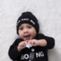 Cotton Babygrow, Boing, Baby Sleepsuit, Baby Gift Unisex, thumbnail 4 of 5