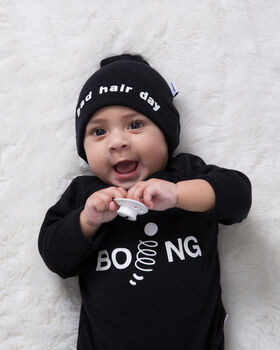 Cotton Babygrow, Boing, Baby Sleepsuit, Baby Gift Unisex, 4 of 5