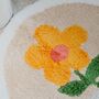 Flower Floral Fluffy Bath Shower Mat, thumbnail 2 of 2