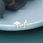 Mismatched Lightning Bolt And Cloud Stud Earrings In Sterling Silver, thumbnail 5 of 10