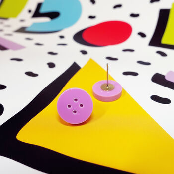 Sewing Button Stud Earrings, 2 of 4
