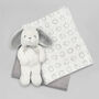 Personalised Bunny And Woodland Swaddles Baby Gift Set, thumbnail 2 of 7