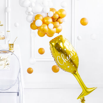 Gold Cheers Champagne Glass Foil Balloon, 2 of 2