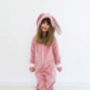 Girls Pink Bunny Rabbit Onesie Children's, thumbnail 4 of 5