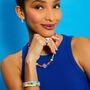 Neon Yellow And Rainbow Metal Beaded Bracelet, thumbnail 2 of 2